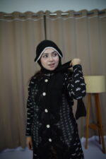 Classic Winter Knit Hat – Black & White Trim   শীতকালীন নিট টুপি – কালো-সাদা বর্ডার - Image 4