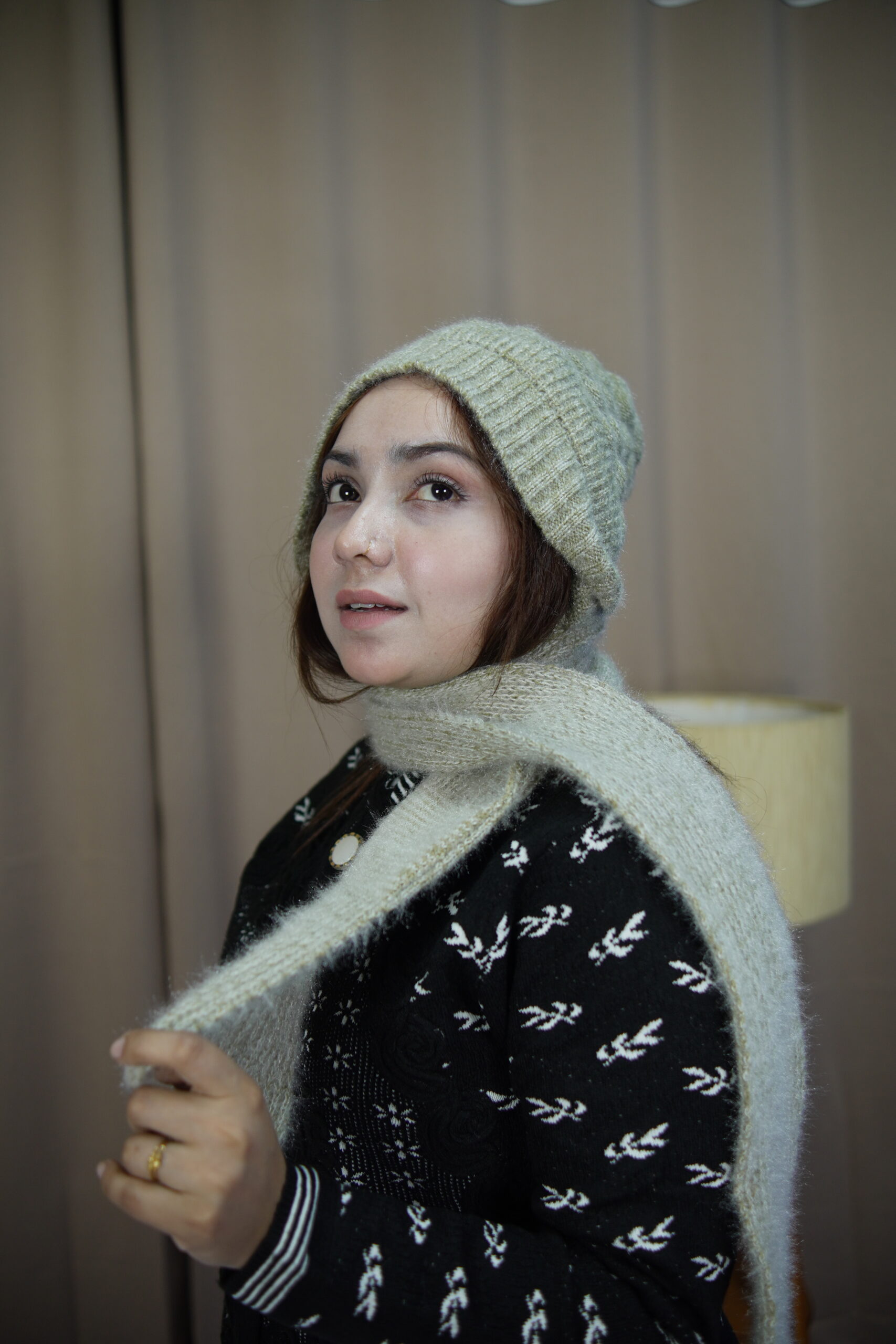 DSC00898 Olive Green Knit Beanie – Minimal Winter Comfort অলিভ সবুজ নিট টুপি – মিনিমাল শীতকালীন আরাম - Image 1