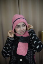 Soft Pink Knit Beanie – Cozy & Chic   সফট গোলাপি নিট টুপি – আরাম ও স্টাইলের ছোঁয়া