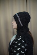 Black Knit Beanie with Silver Accents – Urban Winter Style   সিলভার ডিজাইনসহ কালো নিট টুপি – শহুরে শীতকালীন স্টাইল - Image 4