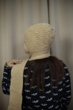 Beige Knit Beanie – Elegant Texture & Warmth   বেইজ নিট টুপি – আভিজাত্যপূর্ণ টেক্সচার ও উষ্ণতা - Image 3